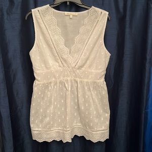 Solitare White Sleeveless Top